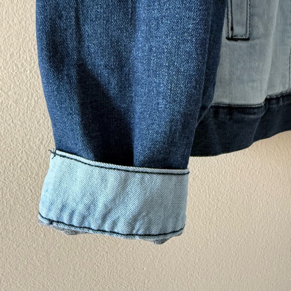 Disney Two-Tone Blue Jean Jacket with Mickey Accents - Picture 5 of 8